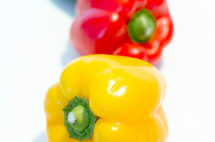 Colored peppers containing peppers, pepper, and isolated