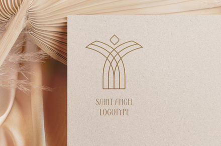 Linear & classy Angel logo