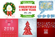 Christmas and New Year Themes, an Animal Illustration by TAlex (Thumbnail 1 of 6)