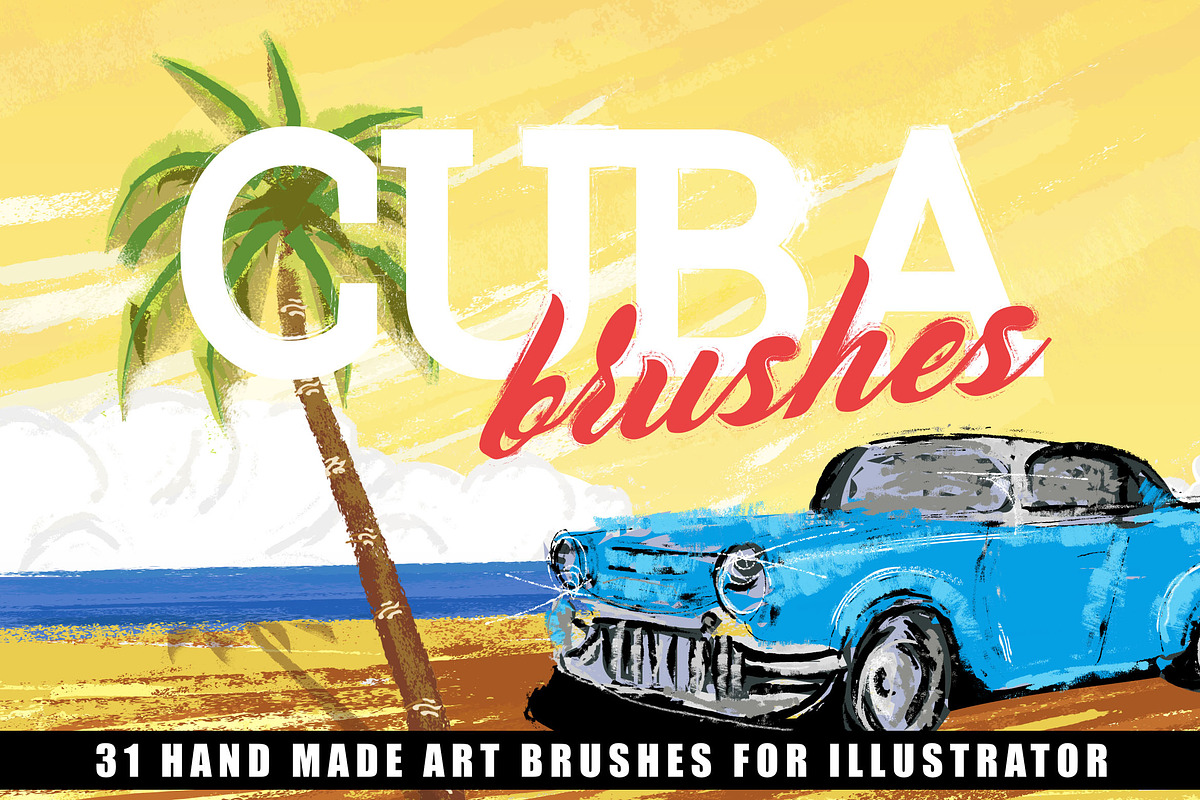 Cuba Illustrator Brushes, a Brush Add-On by Leonard Posavec (Photo 1 of 3)