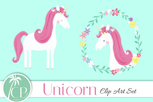 Unicorn Clip Art Set