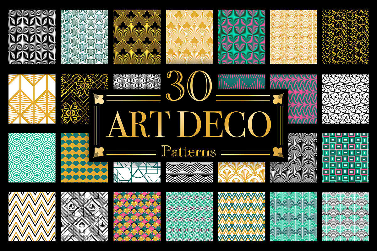 Art Deco vector patterns, a Pattern Graphic by Designnina Shop (Photo 1 of 8)