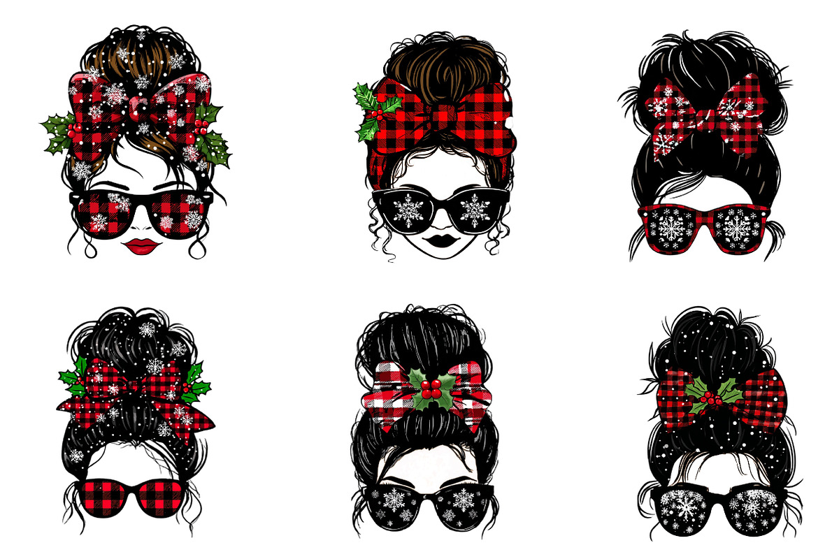Messy bun clip-art, an Illustration by CreationArt (Photo 5 of 5)