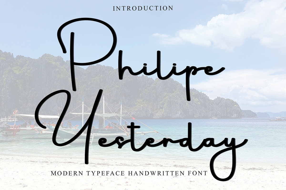 Fhilipe Yesterday, a Handwritten Font by InermediaSTUDIO (Photo 1 of 8)