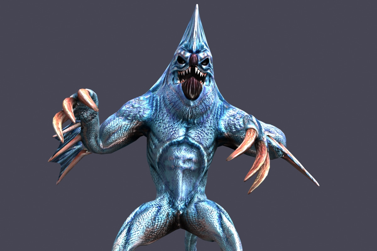 3DRT - Fishman, a Characters & Person 3D Model by 3DRT.com
