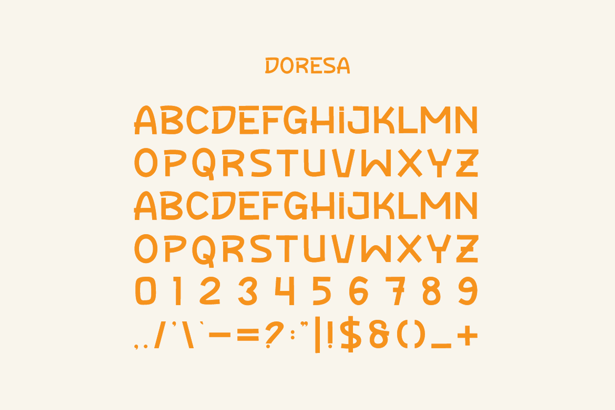 Doresa - Funny Font, a Sans Serif Font by Iqsiart Studio (Photo 5 of 6)
