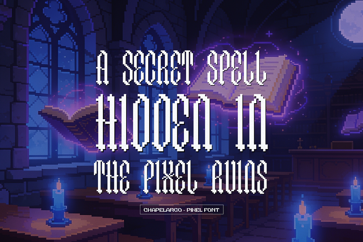 Chapelargo | Pixel Font, a Sans Serif Font by gracetype_studio (Photo 3 of 12)