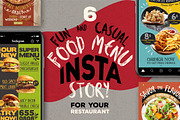Fun Casual Food Menu Instastories, a Social Media Template by BlueRobinStudio (Thumbnail 1 of 6)