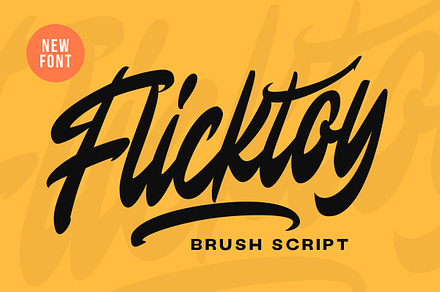 Flicktoy - Brush Script Font, a Script Font by Letterhend Studio