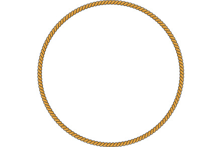 Round rope frame isolated on white, an Object Illustration by Quarta