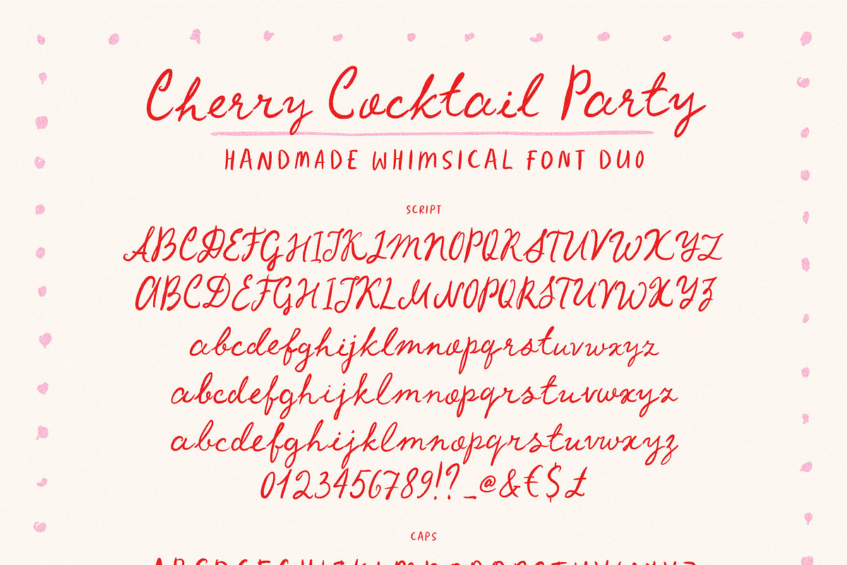 Cherry Cocktail Party Messy Font Duo, a Handwritten Font by Ayya Studio (Photo 15 of 15)