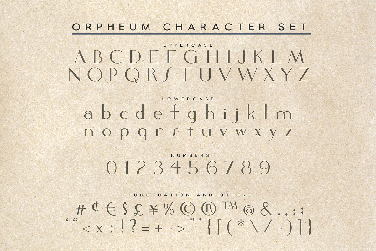 Orpheum | A Swanky Art Deco Typeface, a Sans Serif Font by StudioWorks (Photo 8 of 9)