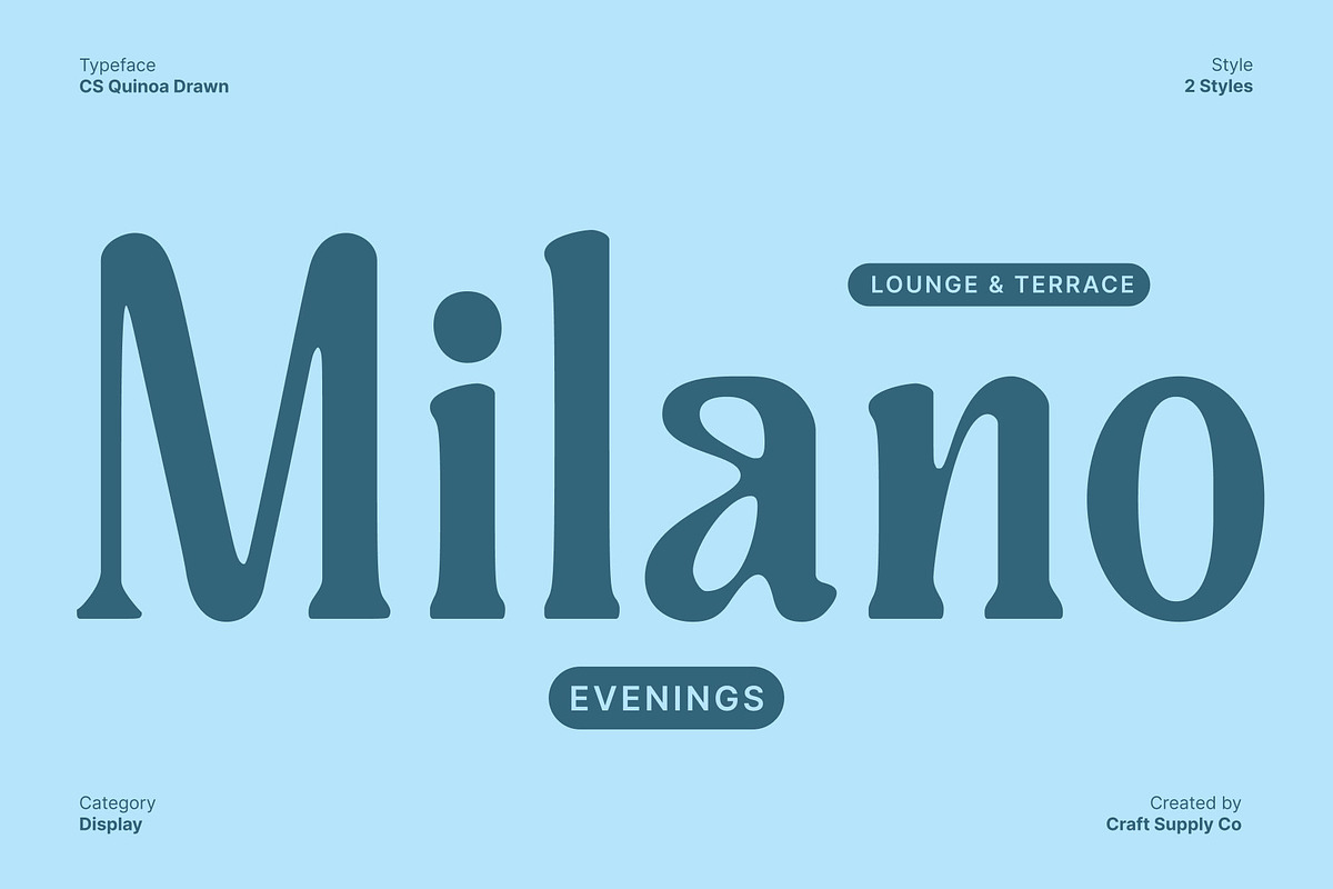 CS Quinoa Drawn, a Serif Font by Craft Supply Co. (Photo 3 of 8)