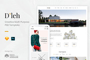 D'leh - PSD, Sketch Template, a Websites & App Template by EngoCreative.com (Thumbnail 1 of 4)