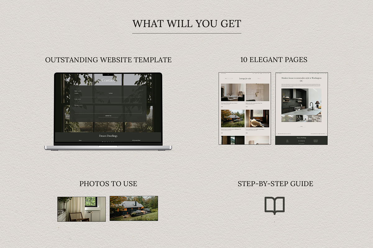 Real estate realtor website template, a Squarespace Template by Summer Nightingale Art (Photo 9 of 10)