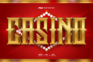 Casino 3D Editable Text Effect