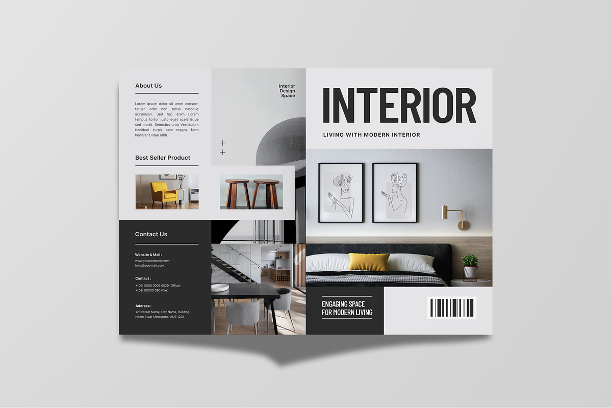 Home Interior Bifold Brochure, a Brochure Template by MMPixelCraft (Photo 3 of 4)