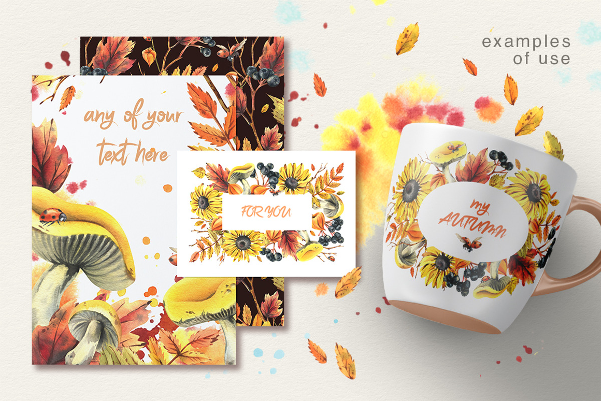 Autumn Botanical Watercolor Isolated, an Illustration by NATASHA CHU (Photo 5 of 5)