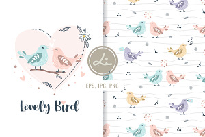 cute birds pattern
