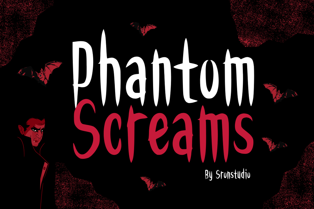Phantom Screams - Horror Font, a Handwritten Font by Sronstudio (Photo 1 of 10)
