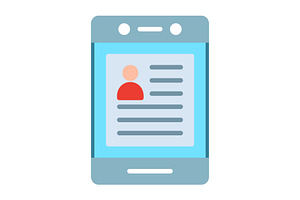 Online Resume Flat Icon, a Duotone Icon by Pexelpy