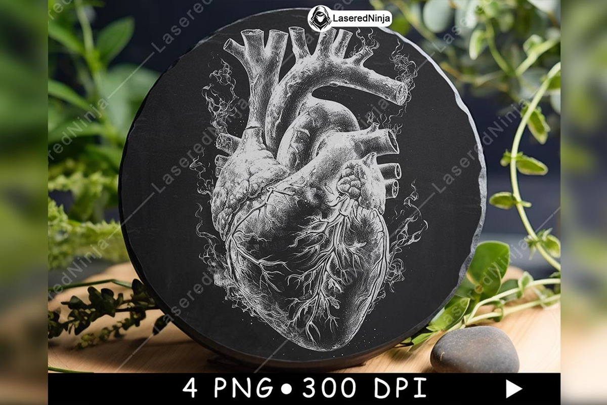 Anatomical Human Heart Flames Smoke, a Background Graphic by LaseredNinja (Photo 5 of 7)
