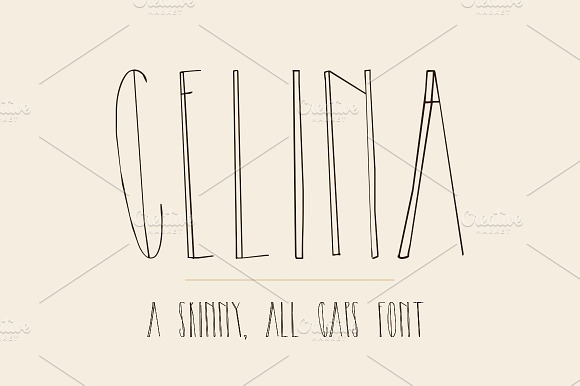 CELINA Skinny Hand Lettered Font preview 7