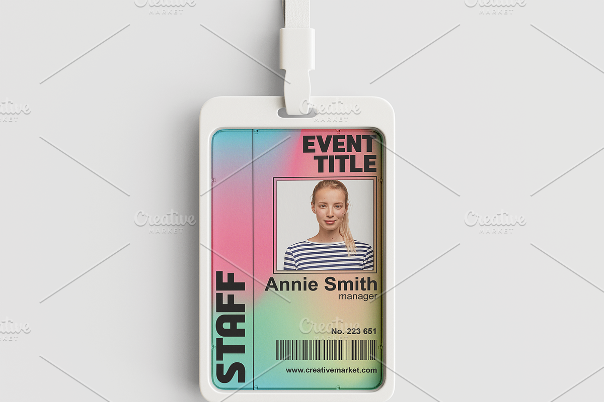 Simple ID Badge, a Card Template by Tzochko (Photo 3 of 6)