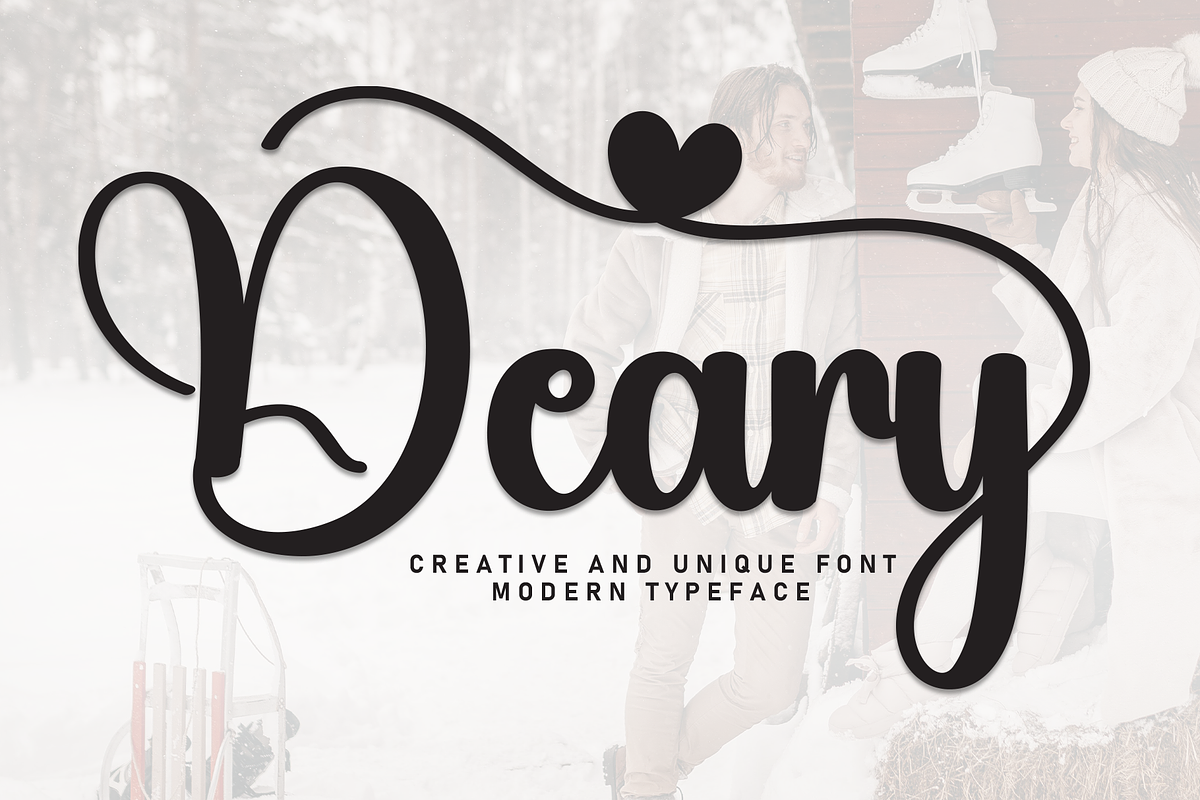 Deary | Script Font, a Handwritten Font by Scratchones (Photo 1 of 9)