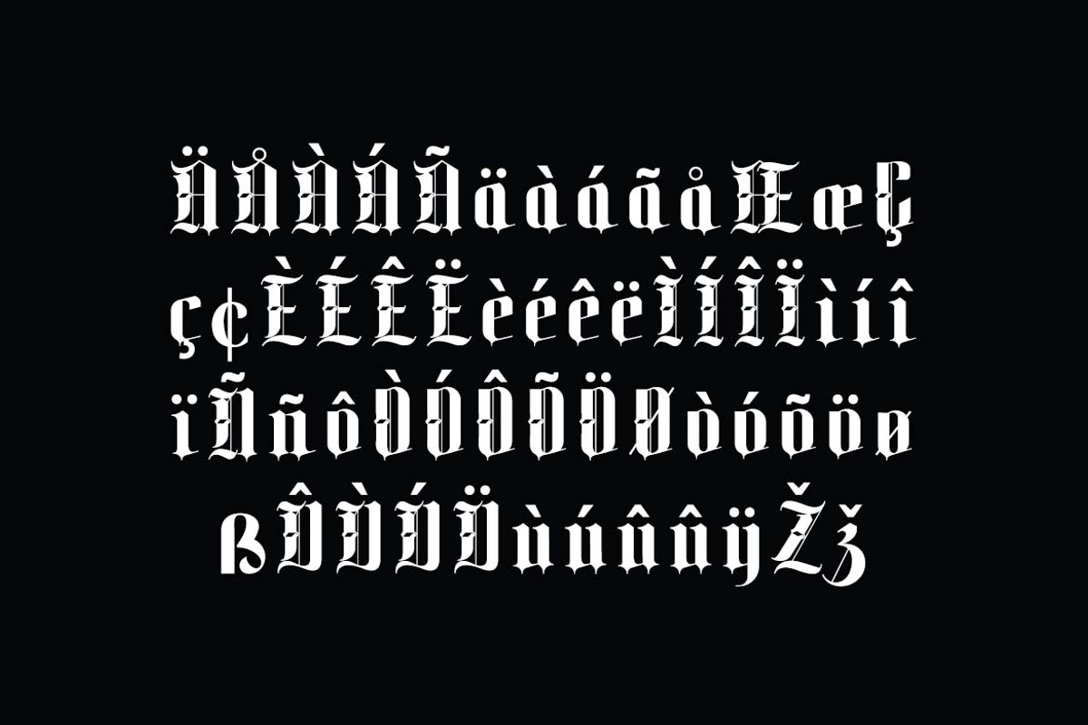 Monarch Shadow Blackletter Font, a Blackletter Font by UICreative (Photo 4 of 13)
