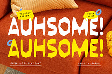 Auhsome - Papercut Craft Font