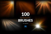 100 sunlight photoshop brushes, a Brush Add-On by Walllow Creatives (Thumbnail 2 of 3)