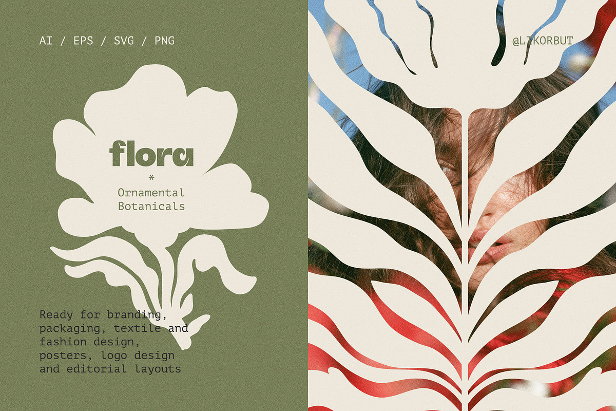 Decorative Botanica 75 Floral Motifs, a Decorative Illustration by likorbut (Photo 5 of 9)