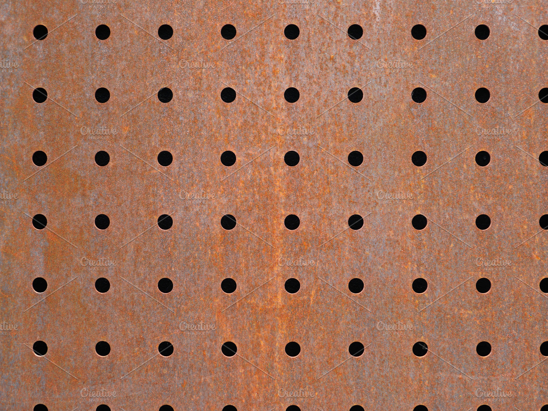 brown rusted holed steel metal texture background, a Photo by WorldOfPhotos