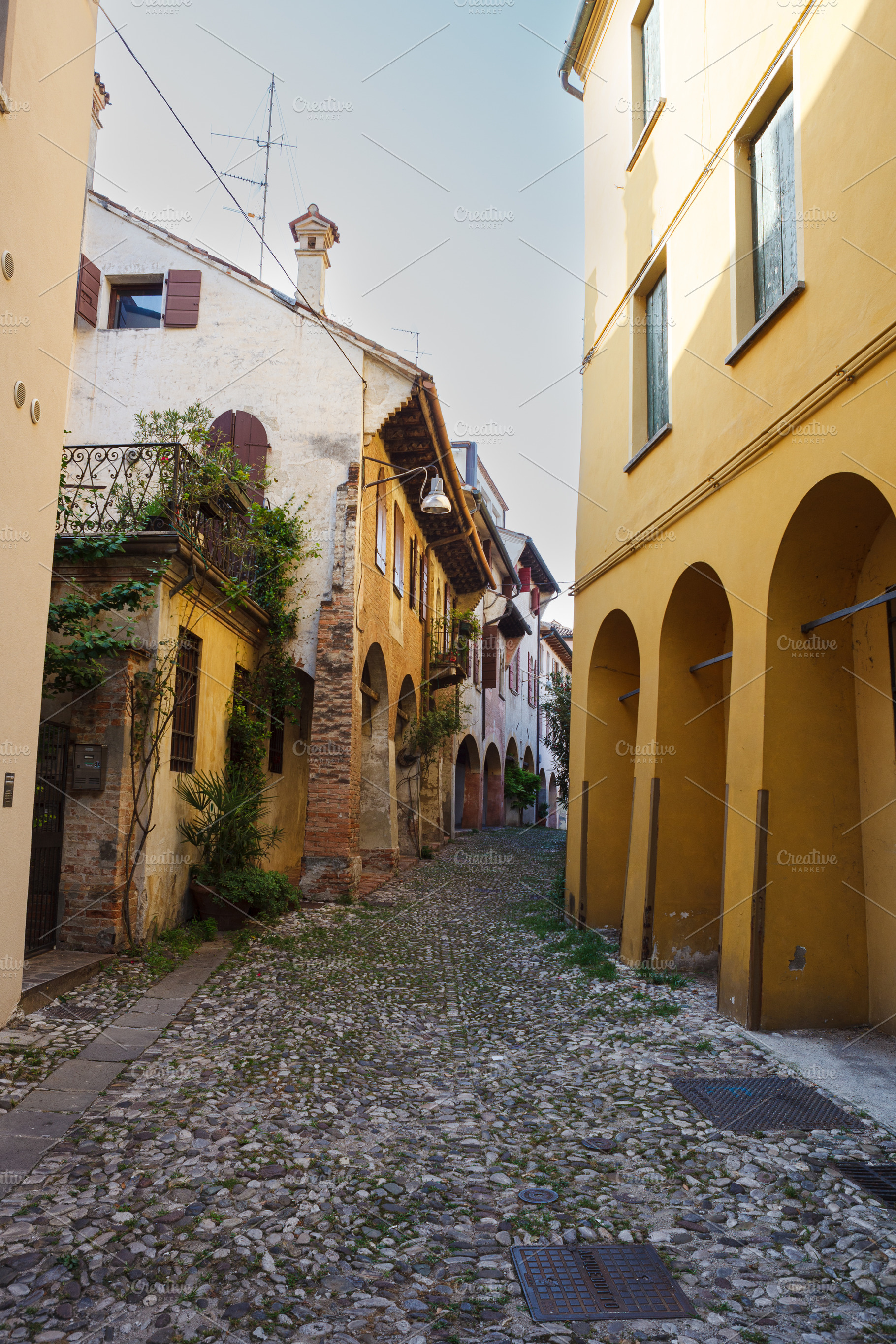 Romantic medieval towns of Italy, Old charming streets of Treviso, an Architecture Photo by Bepslabor