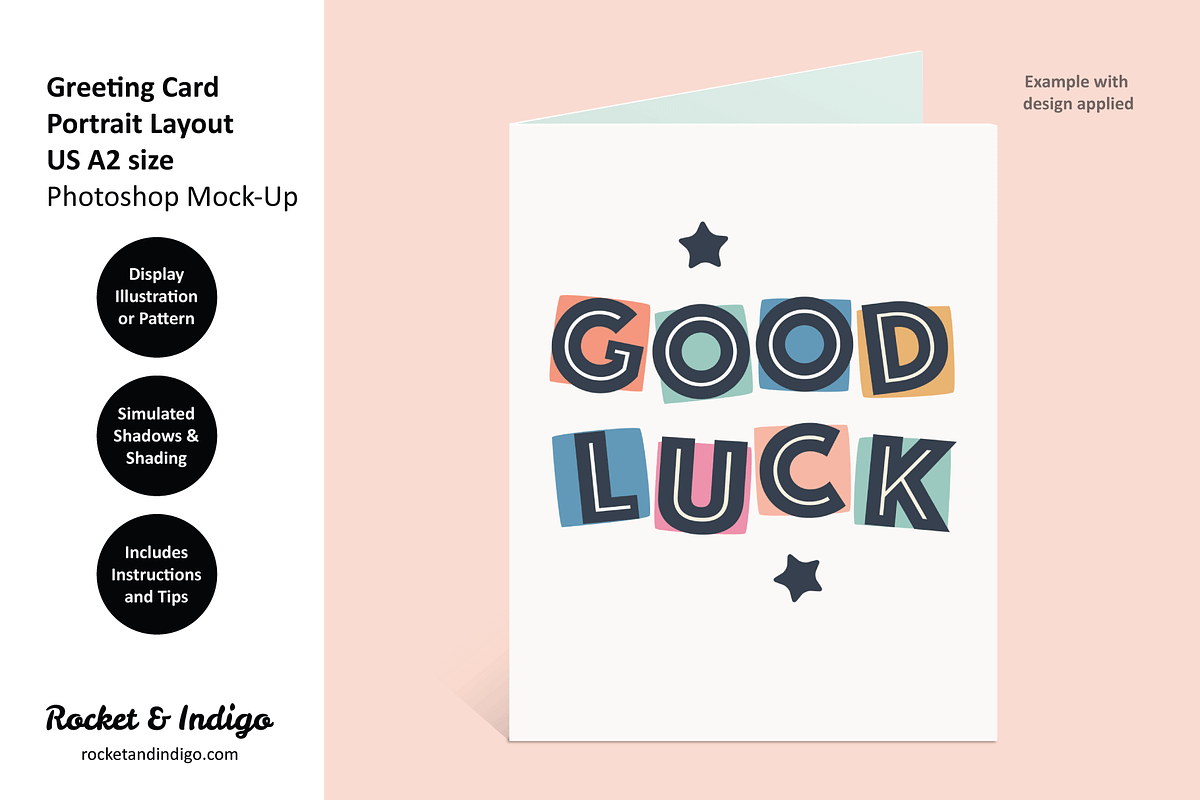 US A2 Greeting Card Photoshop Mockup, a Product Mockup by Rocket & Indigo (Photo 1 of 3)