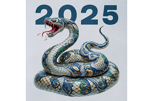 Decorative Serpent Entwined Around, an Illustration by tilialucida