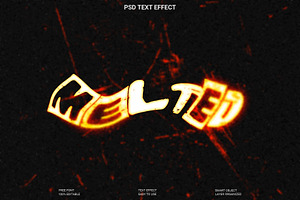 Glowing Melted PSD Text Effect, a Layer Style Add-On by Imamul001