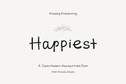 Happiest a Cute Handwritten Font, a Handwritten Font by Burhan Afif (Thumbnail 1 of 10)