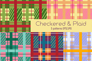 Checkered & Plaid vector patterns