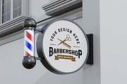 Barbershop Sign Mockup, an Advertising Mockup by Artlogs (Thumbnail 2 of 5)