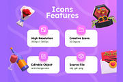 Romantic Wedding 3D Icons, an Object 3D Model by Rakata Studio (Thumbnail 2 of 7)