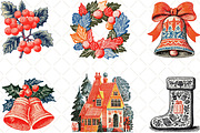 Christmas Doodle Sublimation Clipart, an Illustration by Black Bird Studio (Thumbnail 6 of 6)