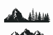Majestic Mountain and Tree Vector, a Graphic by balal (Thumbnail 4 of 5)