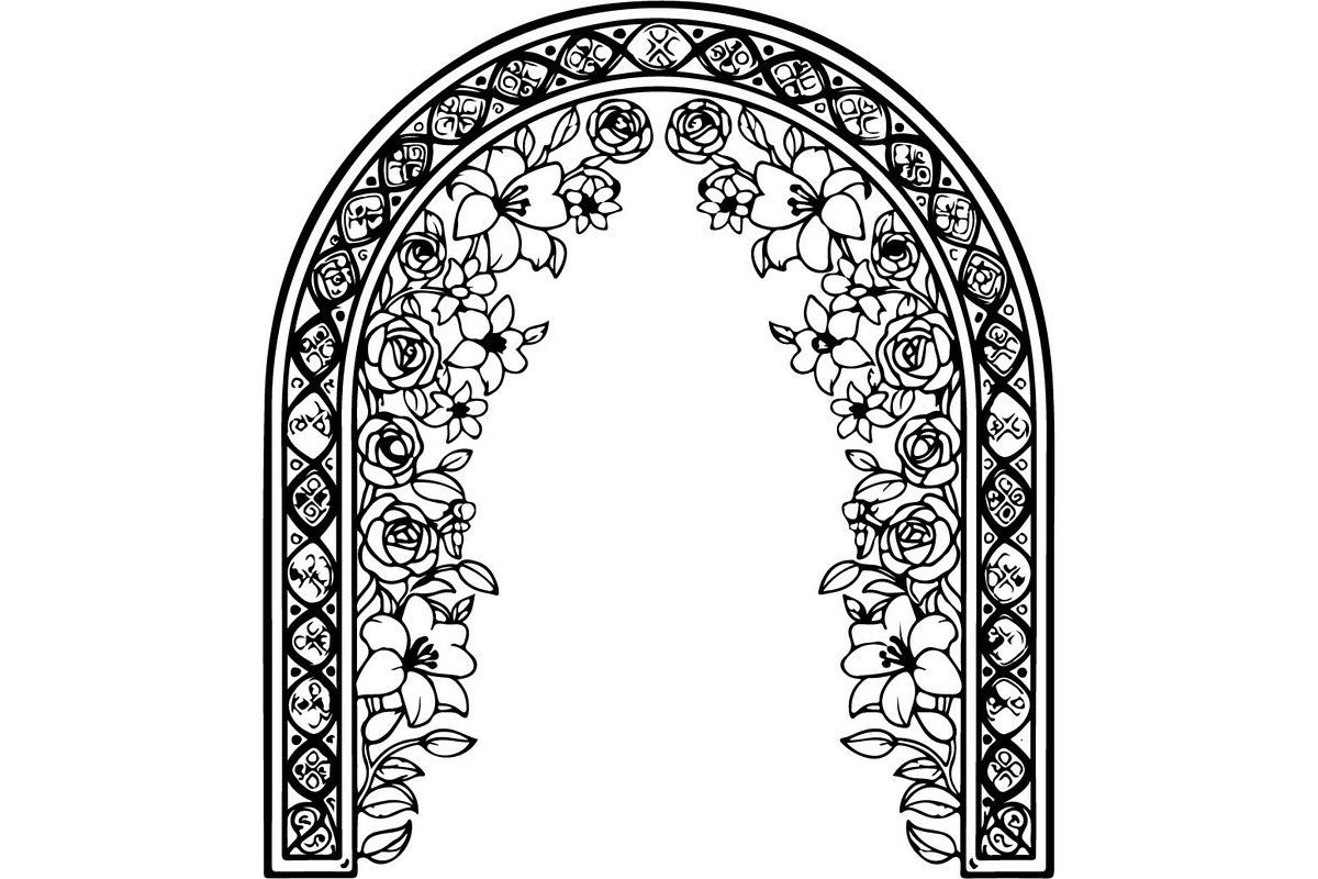 Decorative Arch Window Vector Set, a Decorative Illustration by Designer_Momina (Photo 5 of 21)