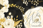 White Wedding Floral Clipart, an Object Graphic by savanamm design (Thumbnail 2 of 8)