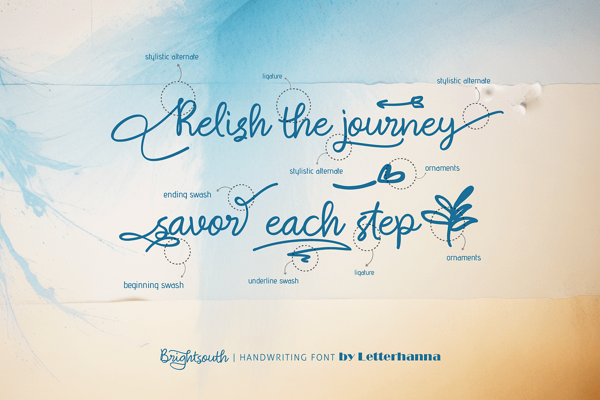 Brightsouth Font, a Handwritten Font by Letterhanna Studio (Photo 17 of 20)