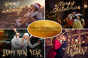 Christmas Sparklers photo overlyas, an Object Graphic by BrownLeopard (Thumbnail 1 of 10)