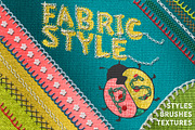 Fabric Styles Stitch Brushes for PS, a Layer Style Add-On by Alexiva (Thumbnail 1 of 5)