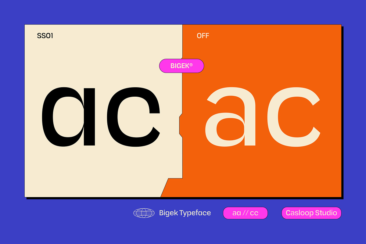 Bigek - Chunky Pop Groovy 9 Fonts, a Sans Serif Font by Casloop Studio (Photo 8 of 9)